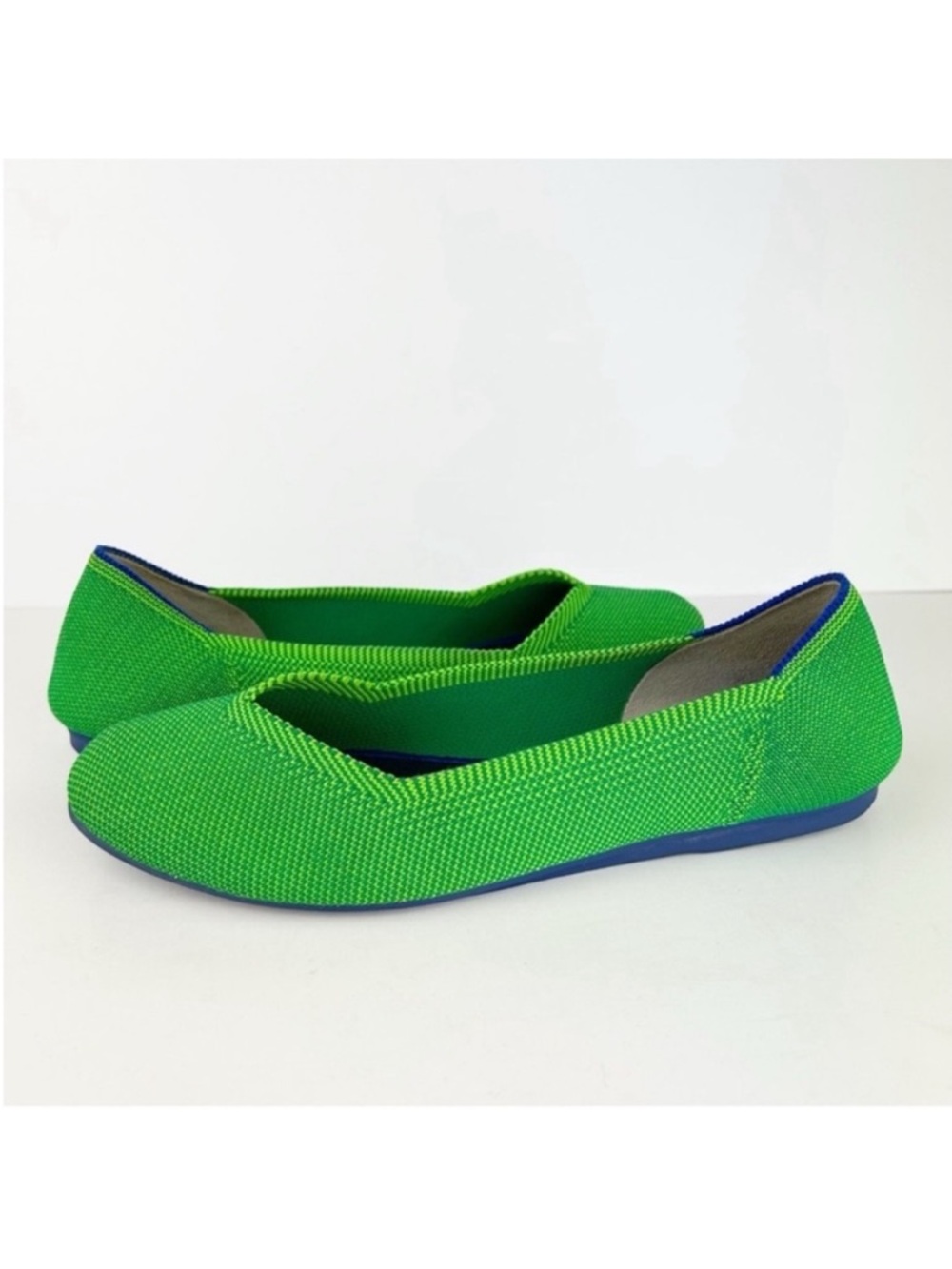 Rothy’s RARE RETIRED Kelly Green Jelly Bean Round Toe Loafers Flats HTF
